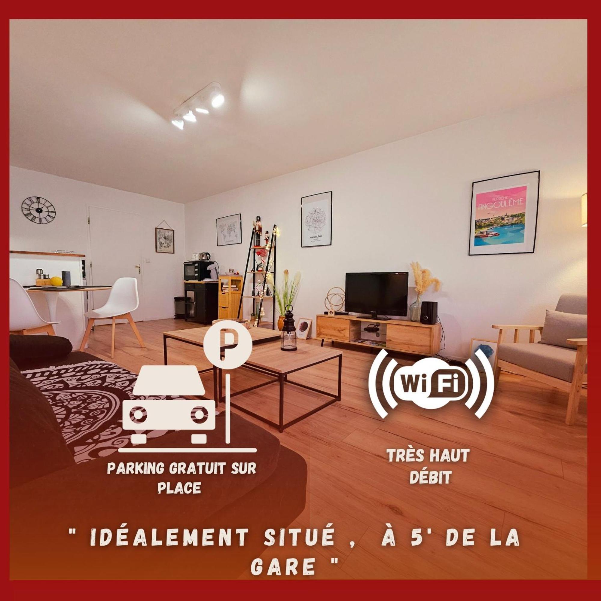 Appartement Cosy Proche Gare - Fibre Optique Et Parking Ангулем Экстерьер фото